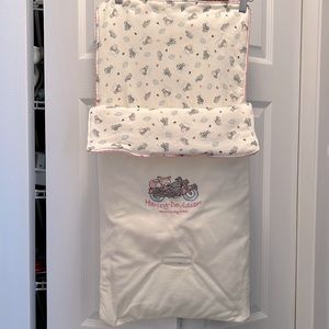 Authentic HARLEY DAVIDSON baby girl pram/swaddle blanket. 0-6 months, EUC